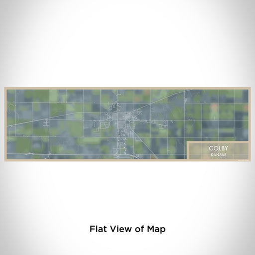 Flat View of Map Custom Colby Kansas Map Enamel Mug in Afternoon