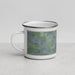 Left View Custom Colby Kansas Map Enamel Mug in Afternoon