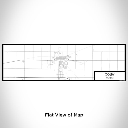 Flat View of Map Custom Colby Kansas Map Enamel Mug in Classic