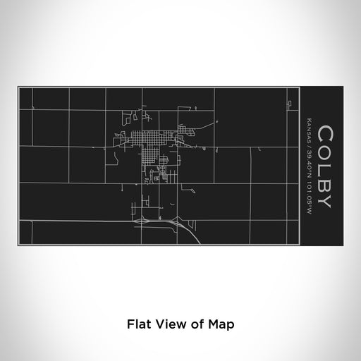 Rendered View of Colby Kansas Map Engraving on 17oz Stainless Steel Insulated Cola Bottle in Black