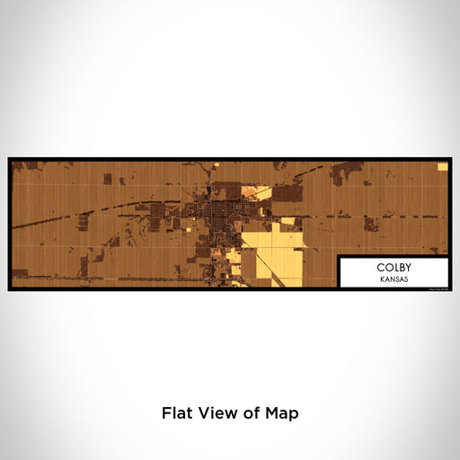 Flat View of Map Custom Colby Kansas Map Enamel Mug in Ember