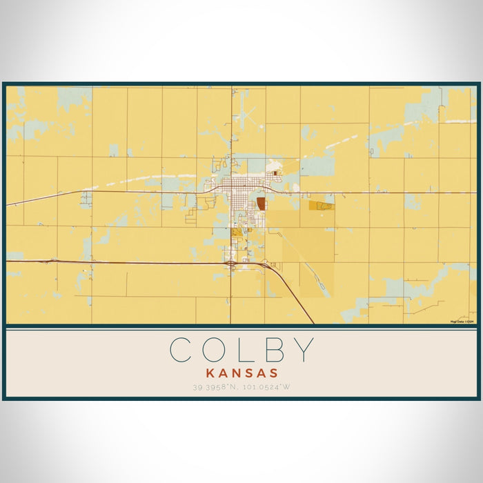 Colby - Kansas Map Print in Woodblock — JACE Maps