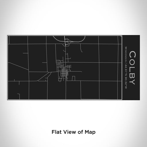Rendered View of Colby Wisconsin Map Engraving on 17oz Stainless Steel Insulated Cola Bottle in Black
