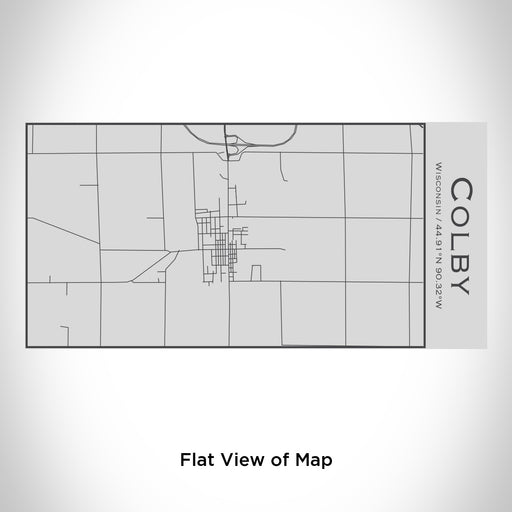 Rendered View of Colby Wisconsin Map Engraving on 17oz Stainless Steel Insulated Cola Bottle
