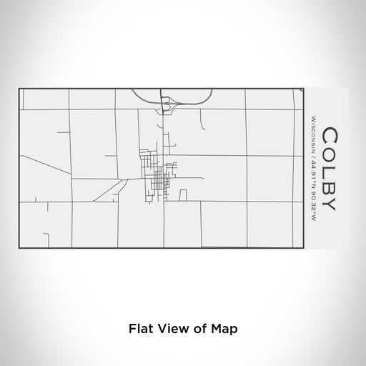 Rendered View of Colby Wisconsin Map Engraving on 17oz Stainless Steel Insulated Cola Bottle in White