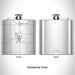 Rendered View of Colby Wisconsin Map Engraving on 6oz Stainless Steel Flask