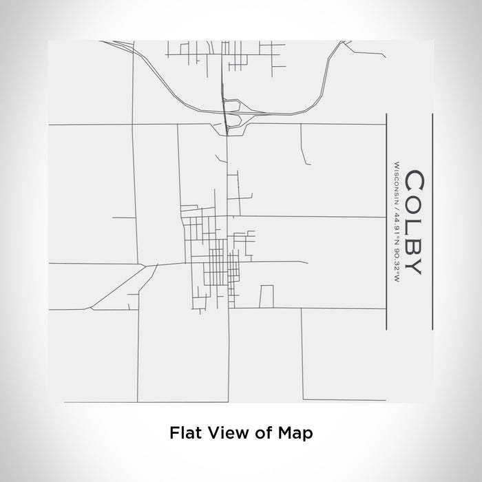 Rendered View of Colby Wisconsin Map Engraving on 17oz Stainless Steel Insulated Tumbler in White