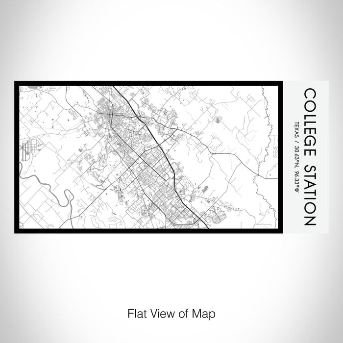 Rendered View of College Station Texas Map on 17oz Stainless Steel Insulated Bottle with printed classic style map