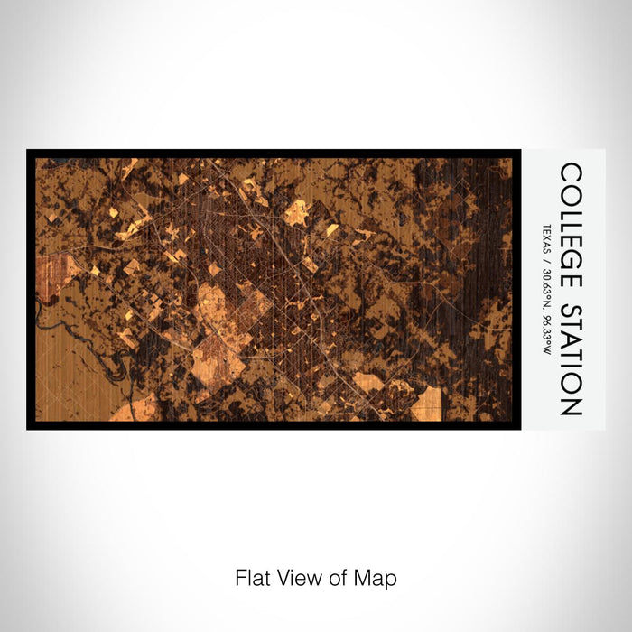 Rendered View of College Station Texas Map on 17oz Stainless Steel Insulated Bottle with printed ember style map