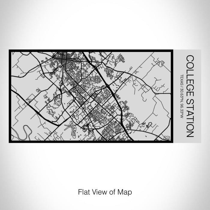 Rendered View of College Station Texas Map on 17oz Stainless Steel Insulated Cola Bottle in Stainless