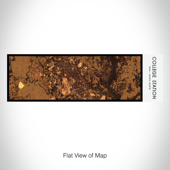 Rendered View of College Station Texas Map on 10oz Stainless Steel Insulated Cup in Ember with Sliding Lid