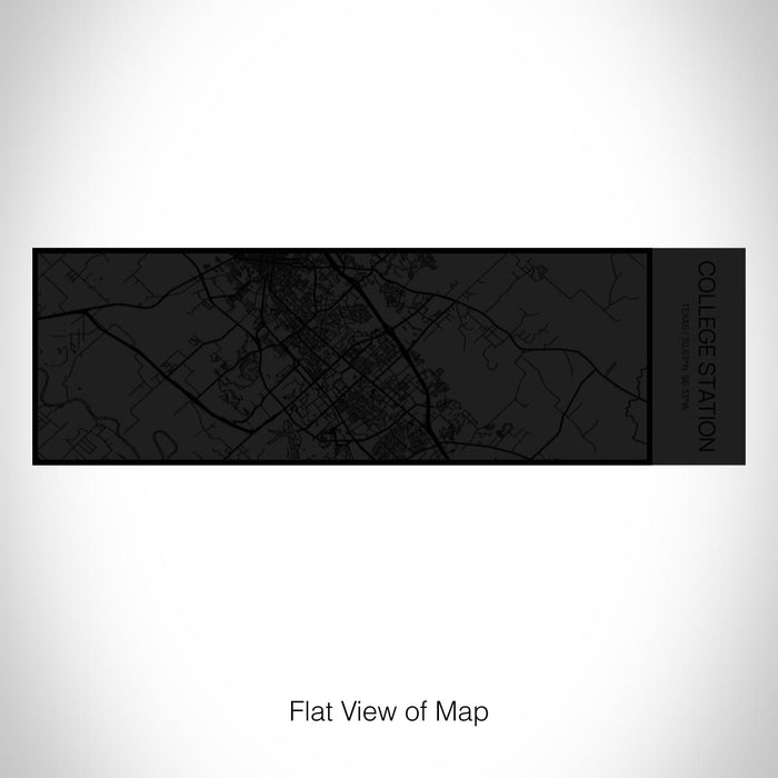 Rendered View of College Station Texas Map on 10oz Stainless Steel Insulated Cup in Matte Black with Sliding Lid