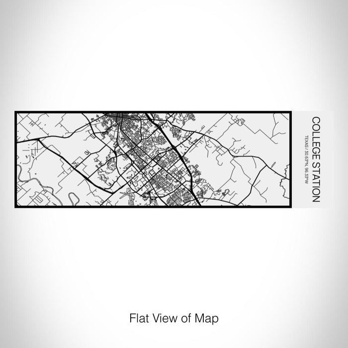 Rendered View of College Station Texas Map on 10oz Stainless Steel Insulated Cup in Matte White with Sliding Lid