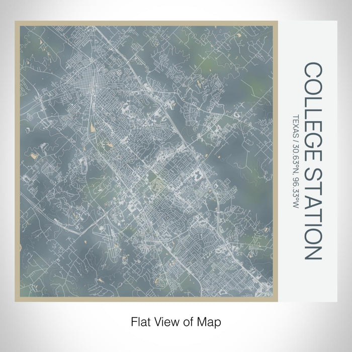 Rendered View of College Station Texas Map on 17oz Stainless Steel Insulated Tumbler in Afternoon Map Style