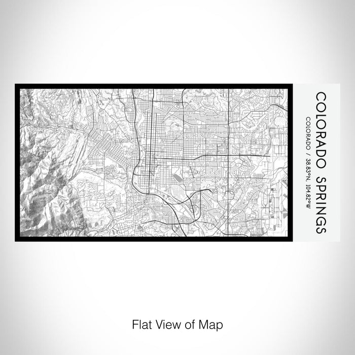Rendered View of Colorado Springs Colorado Map on 17oz Stainless Steel Insulated Bottle with printed classic style map
