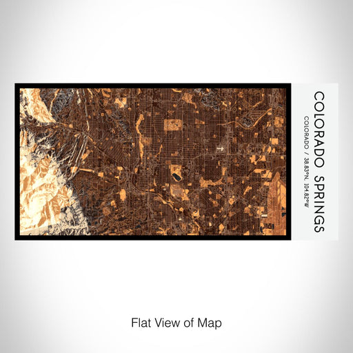 Rendered View of Colorado Springs Colorado Map on 17oz Stainless Steel Insulated Bottle with printed ember style map