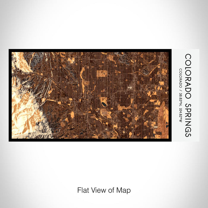 Rendered View of Colorado Springs Colorado Map on 17oz Stainless Steel Insulated Bottle with printed ember style map