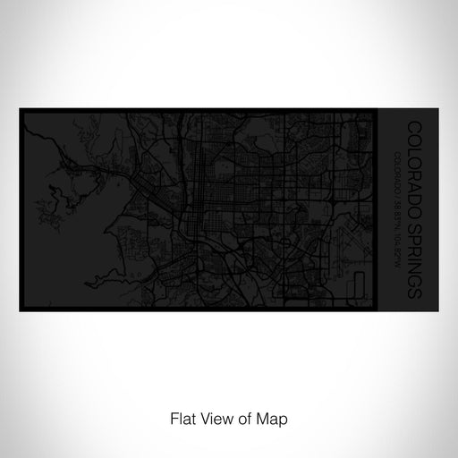 Rendered View of Colorado Springs Colorado Map on 17oz Stainless Steel Insulated Cola Bottle in Stainless in Matte Black