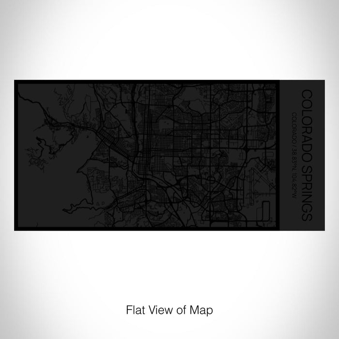 Rendered View of Colorado Springs Colorado Map on 17oz Stainless Steel Insulated Cola Bottle in Stainless in Matte Black