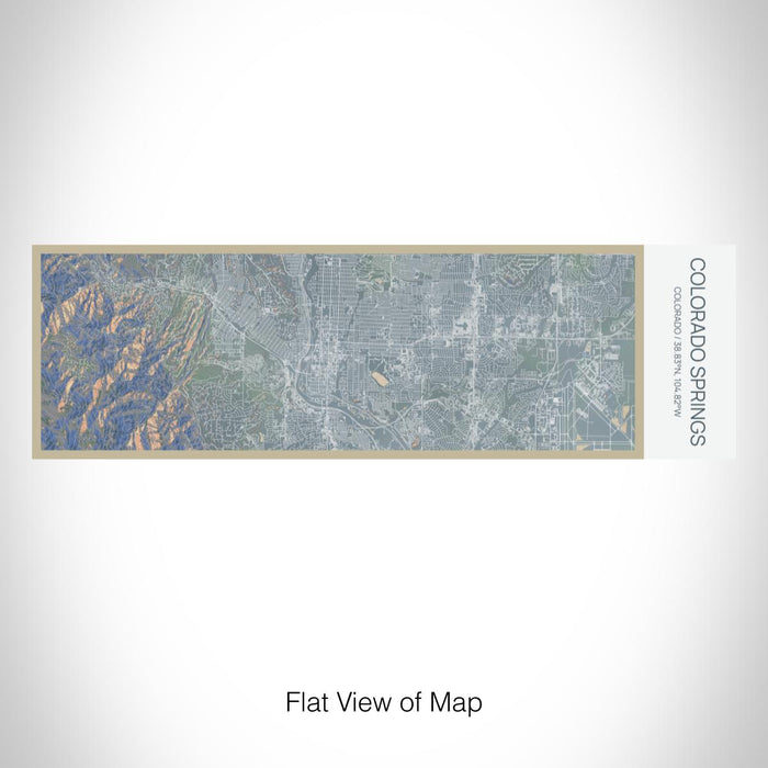 Rendered View of Colorado Springs Colorado Map on 10oz Stainless Steel Insulated Cup in Afternoon with Sliding Lid