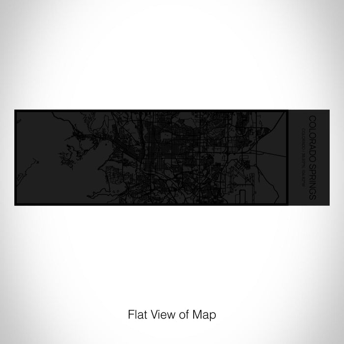 Rendered View of Colorado Springs Colorado Map on 10oz Stainless Steel Insulated Cup in Matte Black with Sliding Lid