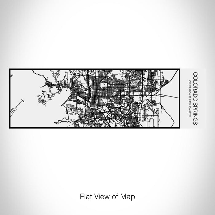 Rendered View of Colorado Springs Colorado Map on 10oz Stainless Steel Insulated Cup in Matte White with Sliding Lid