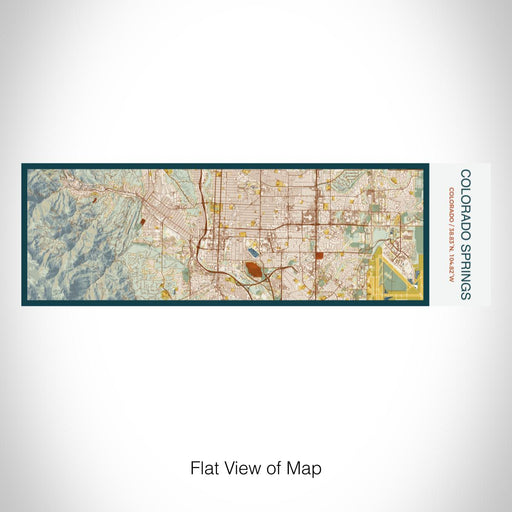 Rendered View of Colorado Springs Colorado Map on 10oz Stainless Steel Insulated Cup in Woodblock with Sliding Lid