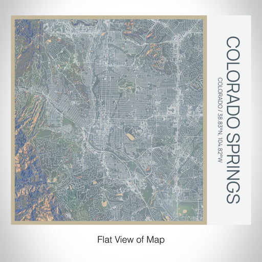 Rendered View of Colorado Springs Colorado Map on 17oz Stainless Steel Insulated Tumbler in Afternoon Map Style