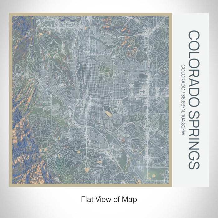 Rendered View of Colorado Springs Colorado Map on 17oz Stainless Steel Insulated Tumbler in Afternoon Map Style