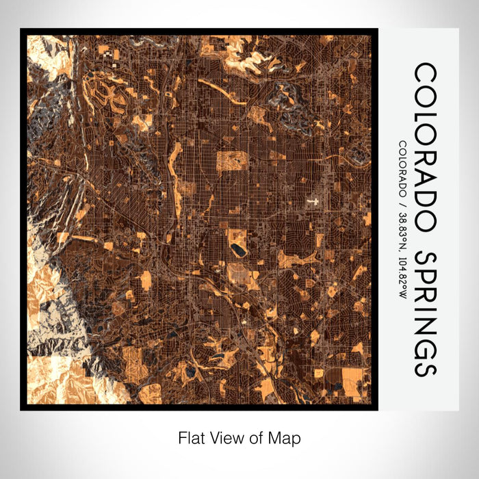 Rendered View of Colorado Springs Colorado Map on 17oz Stainless Steel Insulated Tumbler in Ember Map Style