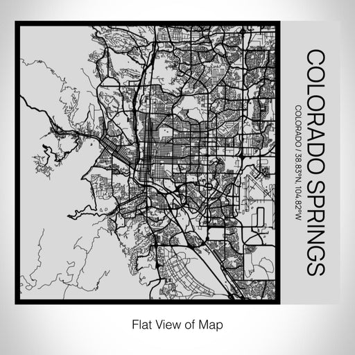 Rendered View of Colorado Springs Colorado Map on 17oz Stainless Steel Insulated Tumbler in Tactile Lines with Succulent in Background