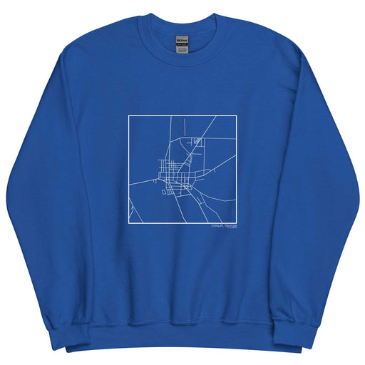 Colquitt Georgia  Map Unisex Crewneck Sweater with City inscription in Royal Blue
