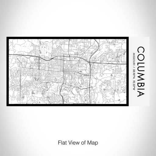 Rendered View of Columbia Missouri Map on 17oz Stainless Steel Insulated Bottle with printed classic style map