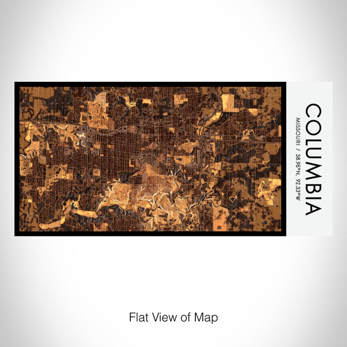 Rendered View of Columbia Missouri Map on 17oz Stainless Steel Insulated Bottle with printed ember style map