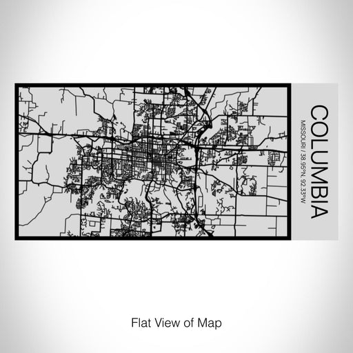 Rendered View of Columbia Missouri Map on 17oz Stainless Steel Insulated Cola Bottle in Stainless