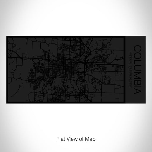Rendered View of Columbia Missouri Map on 17oz Stainless Steel Insulated Cola Bottle in Stainless in Matte Black