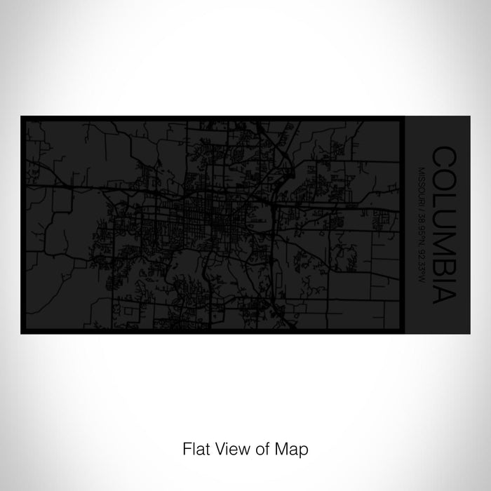 Rendered View of Columbia Missouri Map on 17oz Stainless Steel Insulated Cola Bottle in Stainless in Matte Black