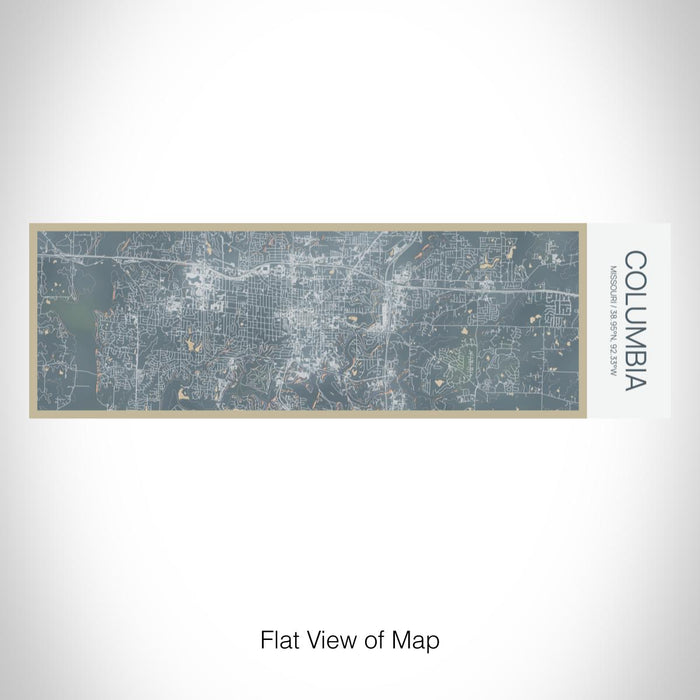Rendered View of Columbia Missouri Map on 10oz Stainless Steel Insulated Cup in Afternoon with Sliding Lid