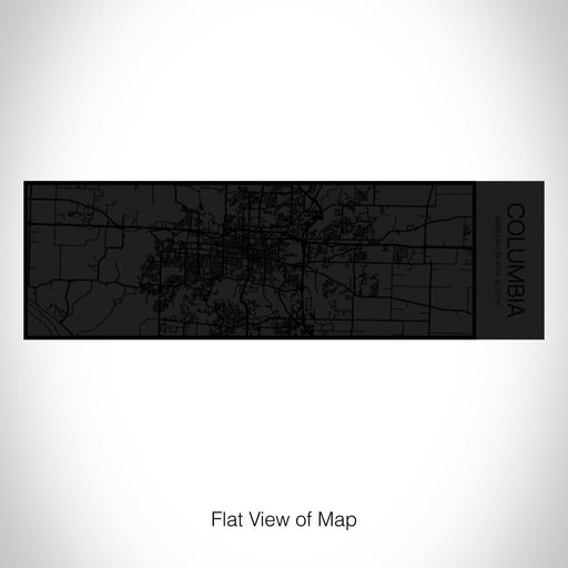 Rendered View of Columbia Missouri Map on 10oz Stainless Steel Insulated Cup in Matte Black with Sliding Lid