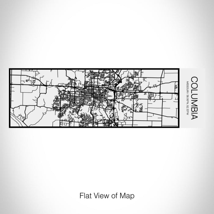 Rendered View of Columbia Missouri Map on 10oz Stainless Steel Insulated Cup in Matte White with Sliding Lid