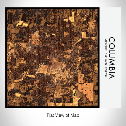 Rendered View of Columbia Missouri Map on 17oz Stainless Steel Insulated Tumbler in Ember Map Style