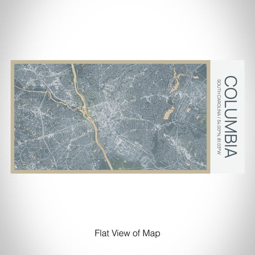 Rendered View of Columbia South Carolina Map on 17oz Stainless Steel Insulated Bottle with printed afternoon style map