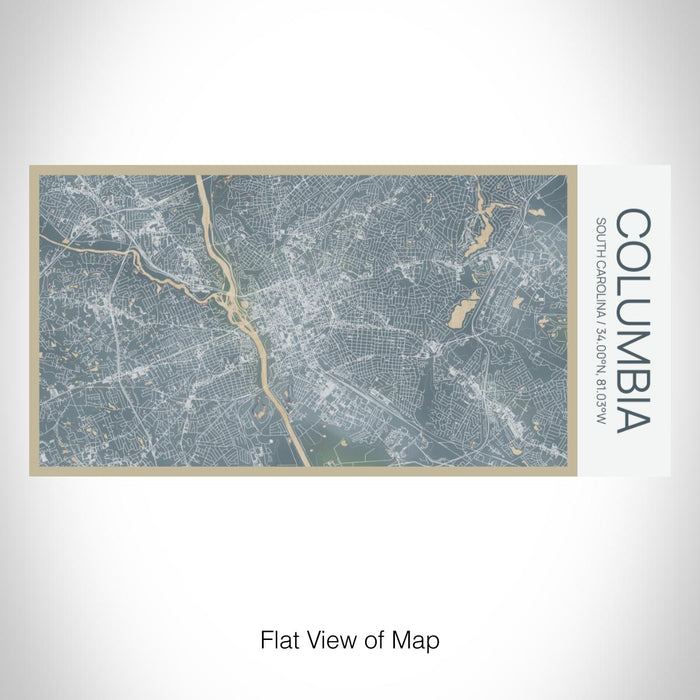 Rendered View of Columbia South Carolina Map on 17oz Stainless Steel Insulated Bottle with printed afternoon style map