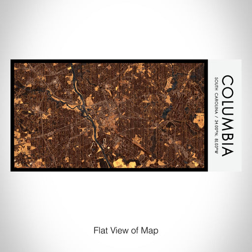 Rendered View of Columbia South Carolina Map on 17oz Stainless Steel Insulated Bottle with printed ember style map