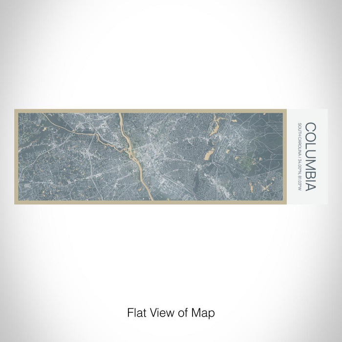 Rendered View of Columbia South Carolina Map on 10oz Stainless Steel Insulated Cup in Afternoon with Sliding Lid