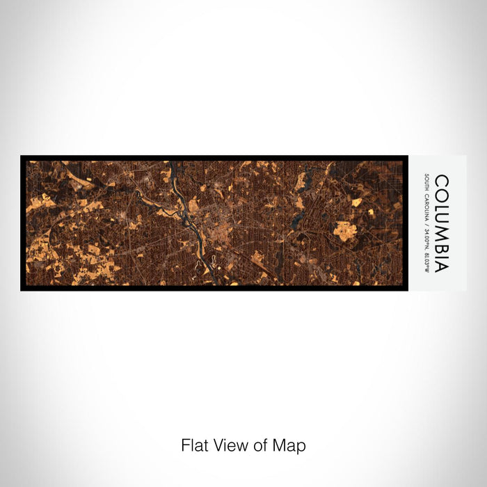 Rendered View of Columbia South Carolina Map on 10oz Stainless Steel Insulated Cup in Ember with Sliding Lid