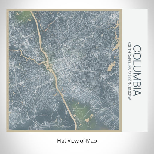 Rendered View of Columbia South Carolina Map on 17oz Stainless Steel Insulated Tumbler in Afternoon Map Style