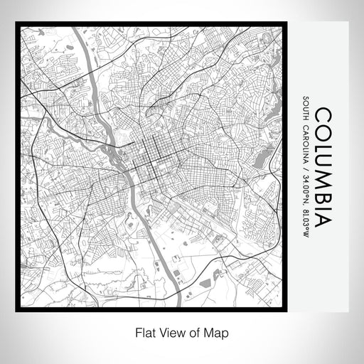 Rendered View of Columbia South Carolina Map on 17oz Stainless Steel Insulated Tumbler in Classic Map Style