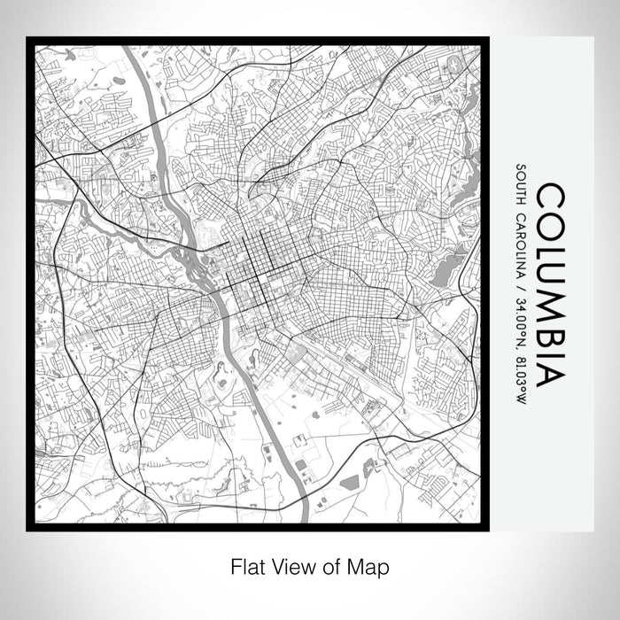 Rendered View of Columbia South Carolina Map on 17oz Stainless Steel Insulated Tumbler in Classic Map Style
