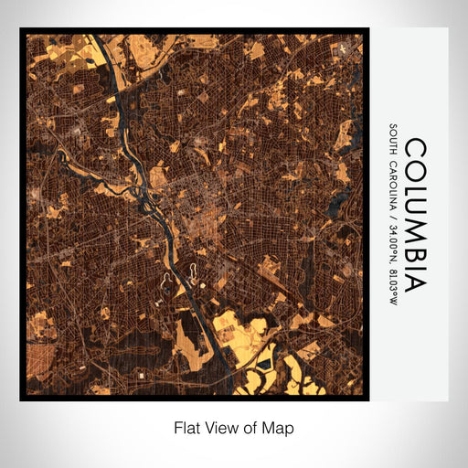 Rendered View of Columbia South Carolina Map on 17oz Stainless Steel Insulated Tumbler in Ember Map Style